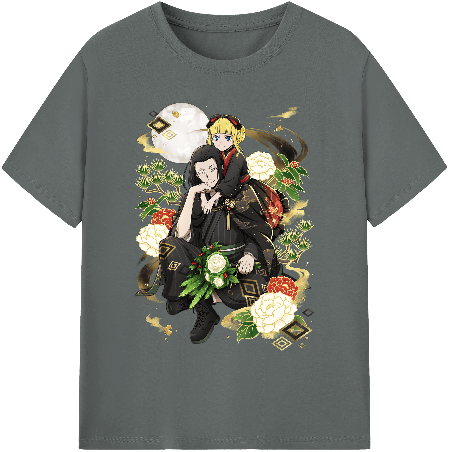 （画像用） 文豪ストレイドッグス Bungo Stray Dogs 綿100％ メンズ半袖Tシャツ｜肌触りやわらか＆通気性
